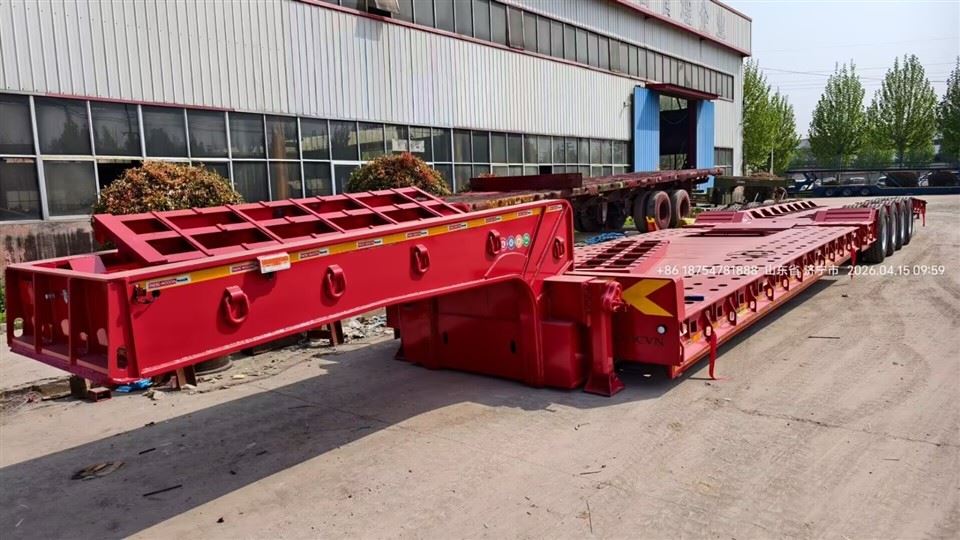 4 Axle Lowboy Low Bed Semi Trailer high quality